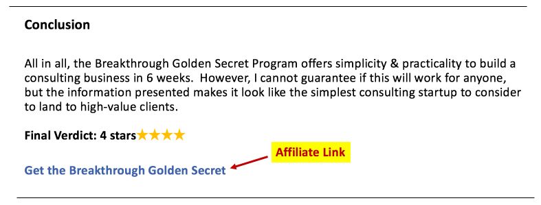 breakthrough golden secret review